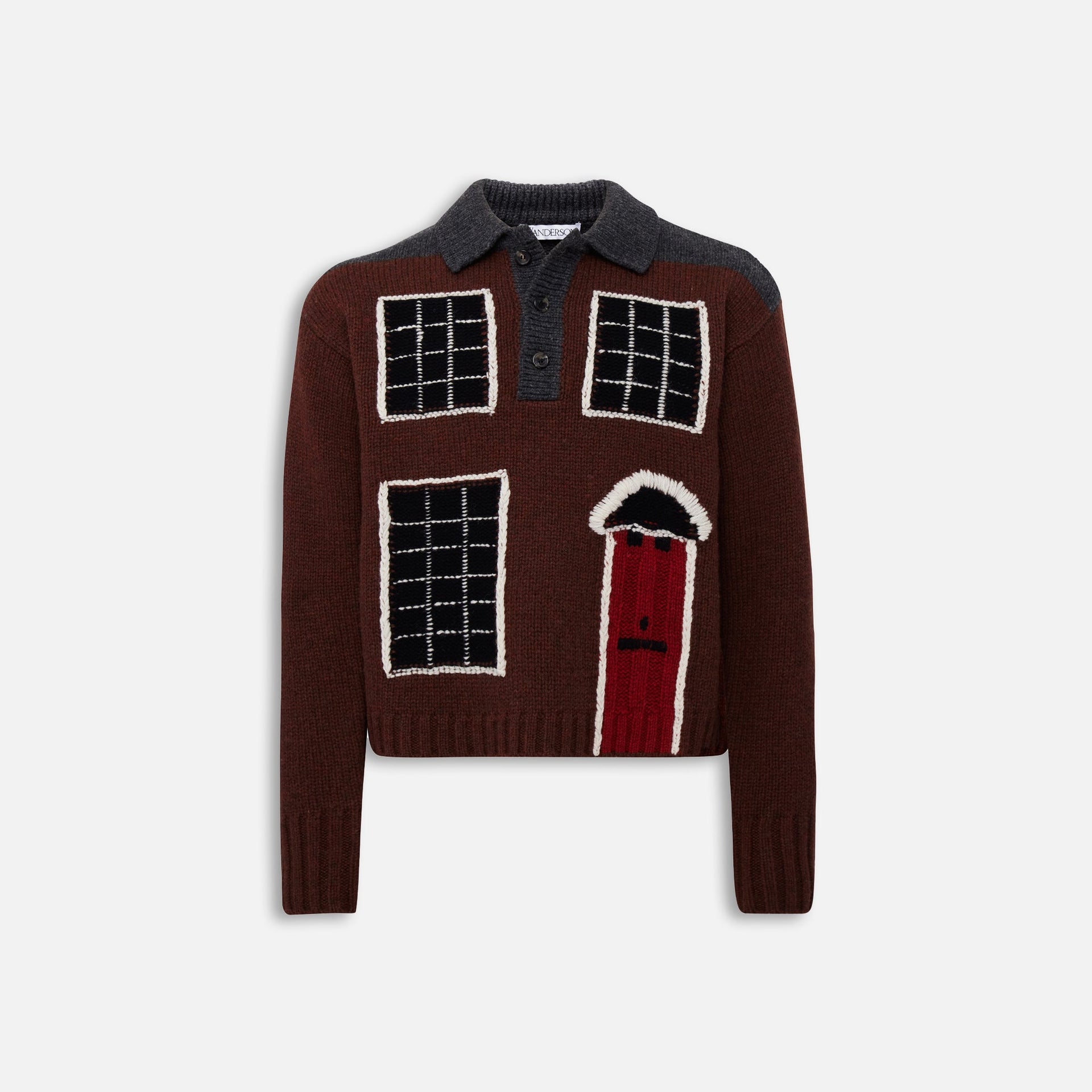 JW Anderson House Polo Jumper - Brick