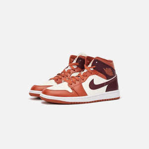 Jordan WMNS Air Jordan 1 Mid - Dusty Peach / Night Maroon / Sail / White