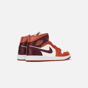 Jordan WMNS Air Jordan 1 Mid - Dusty Peach / Night Maroon / Sail / White