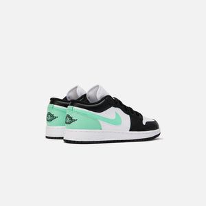 Jordan GS Air Jordan 1 Low - White / Black / Green Glow