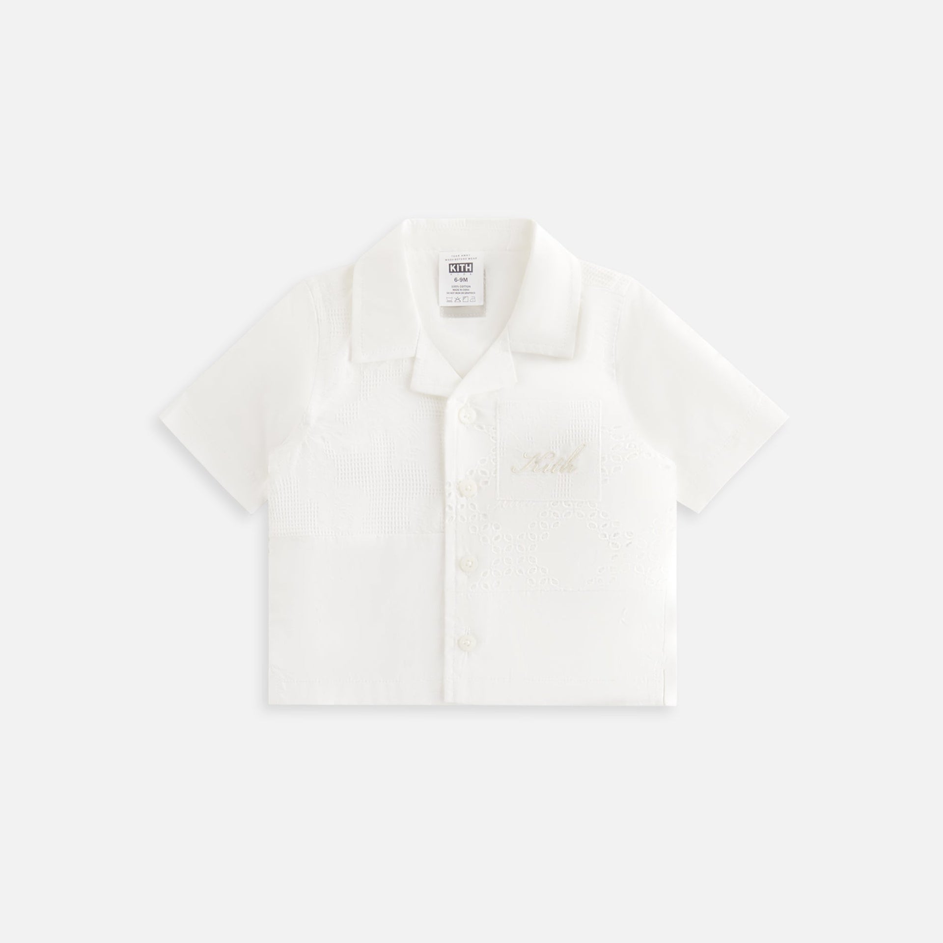 Kith Baby Blocked Broderie Camp Shirt - Silk