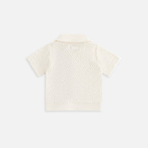 Kith Baby Wavy Monogram Terry Zip Polo - Sandrift