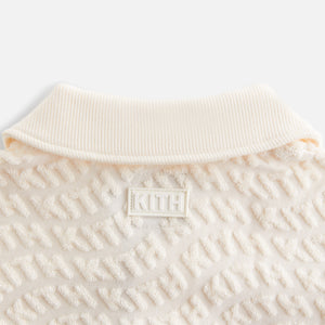 Kith Baby Wavy Monogram Terry Zip Polo - Sandrift