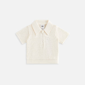 Kith Baby Wavy Monogram Terry Zip Polo - Sandrift