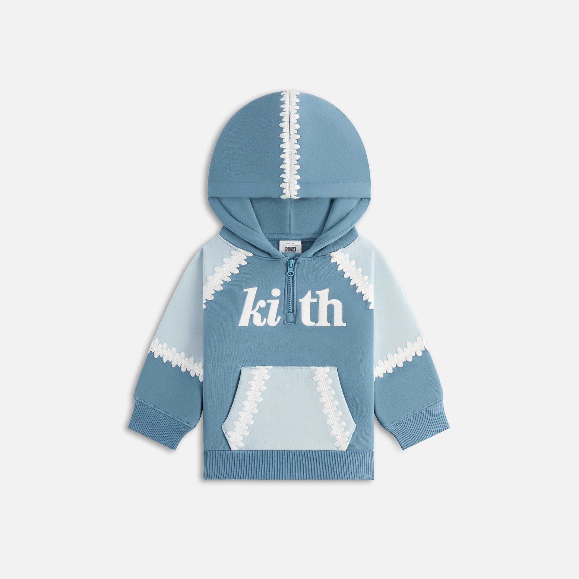 Kith Baby Color-Blocked Vale Nelson Quarter Zip Hoodie - Farrow