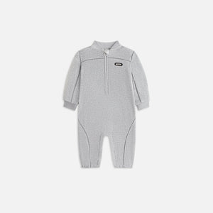 Kith Baby Velour Track Coverall - Heather Grey