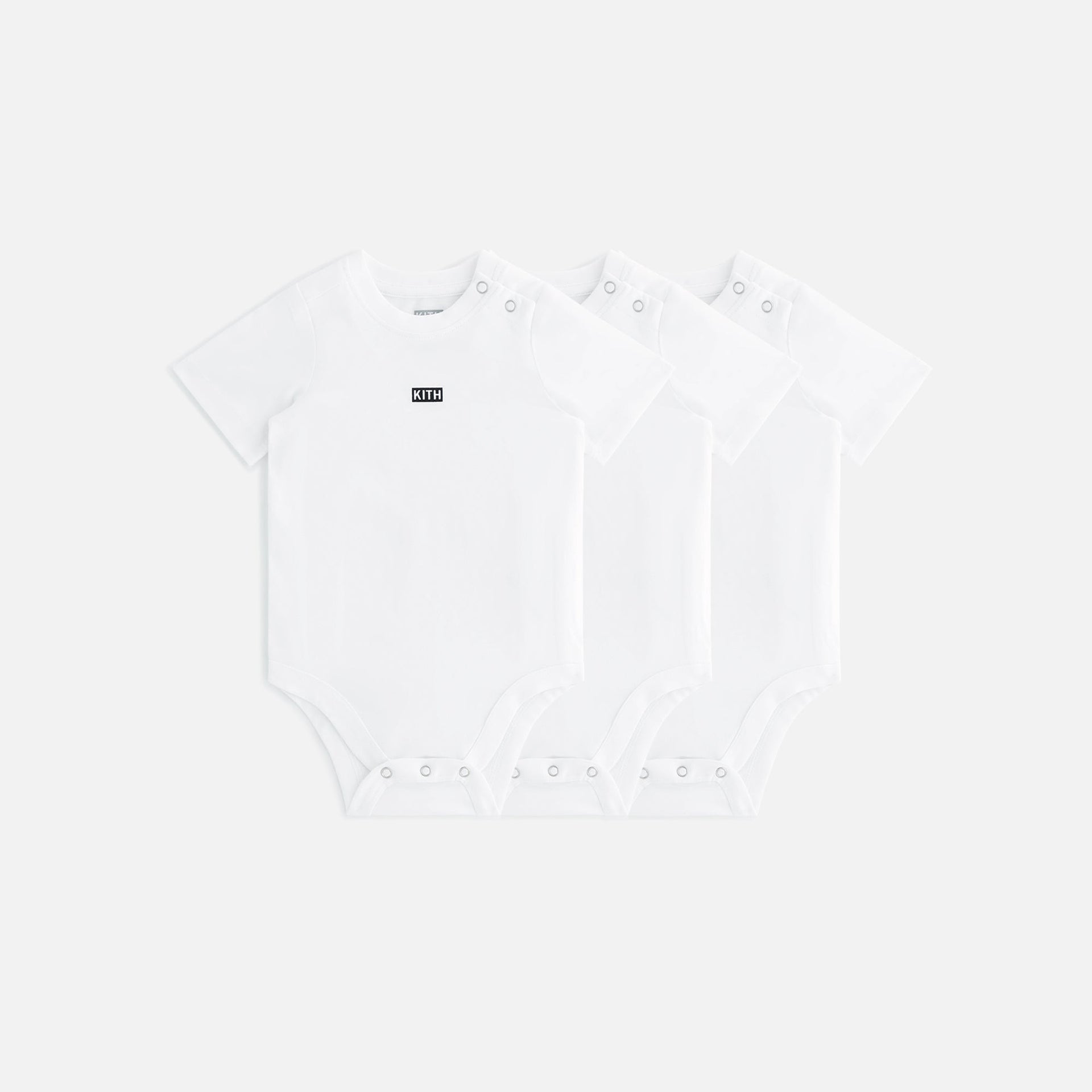 Kith Baby 3-Pack Short Sleeve Bodysuit - White