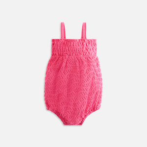 Kith Baby Wavy Monogram Terry Romper Set - Azalea