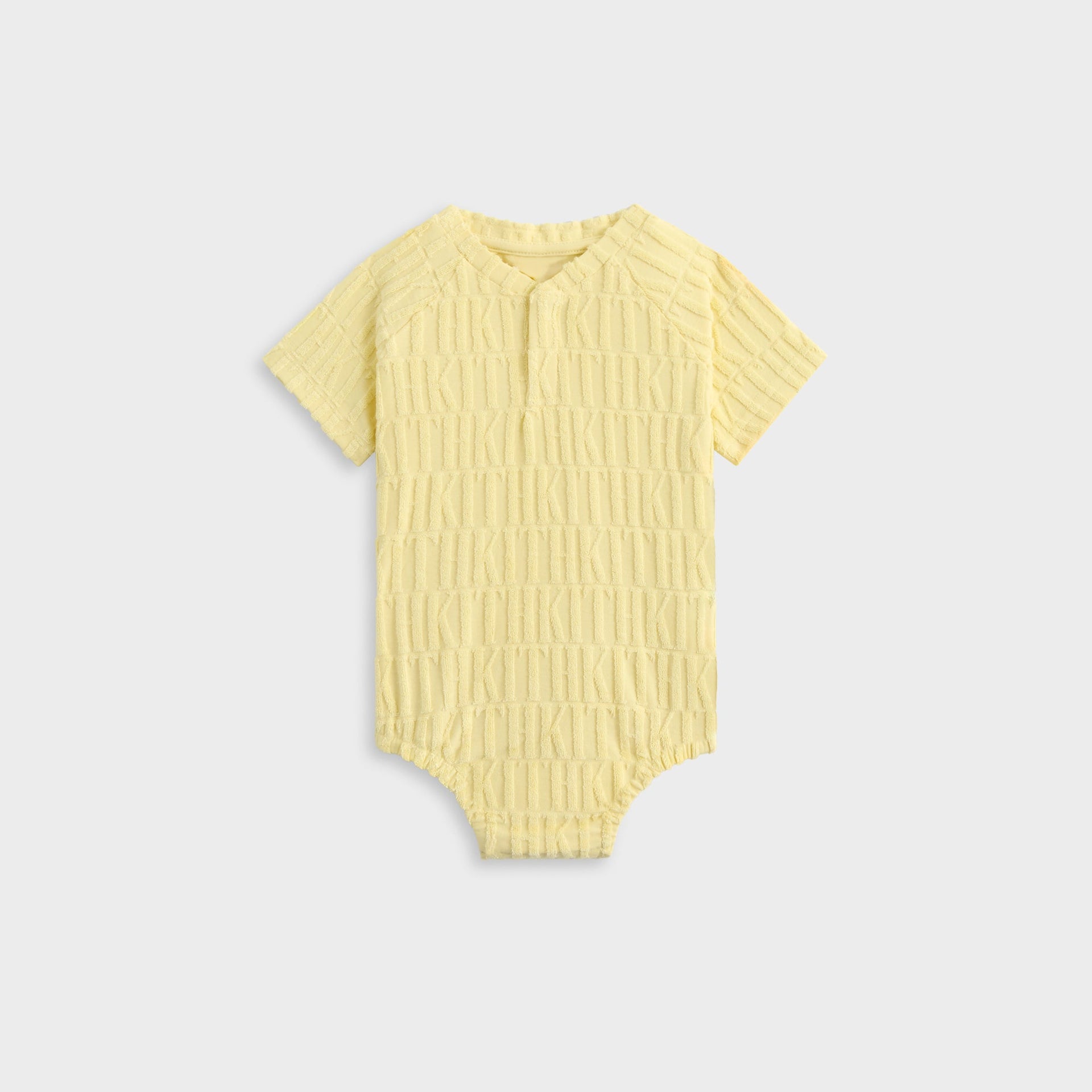 Kith Baby Monogram Terry Henley Romper - Ray