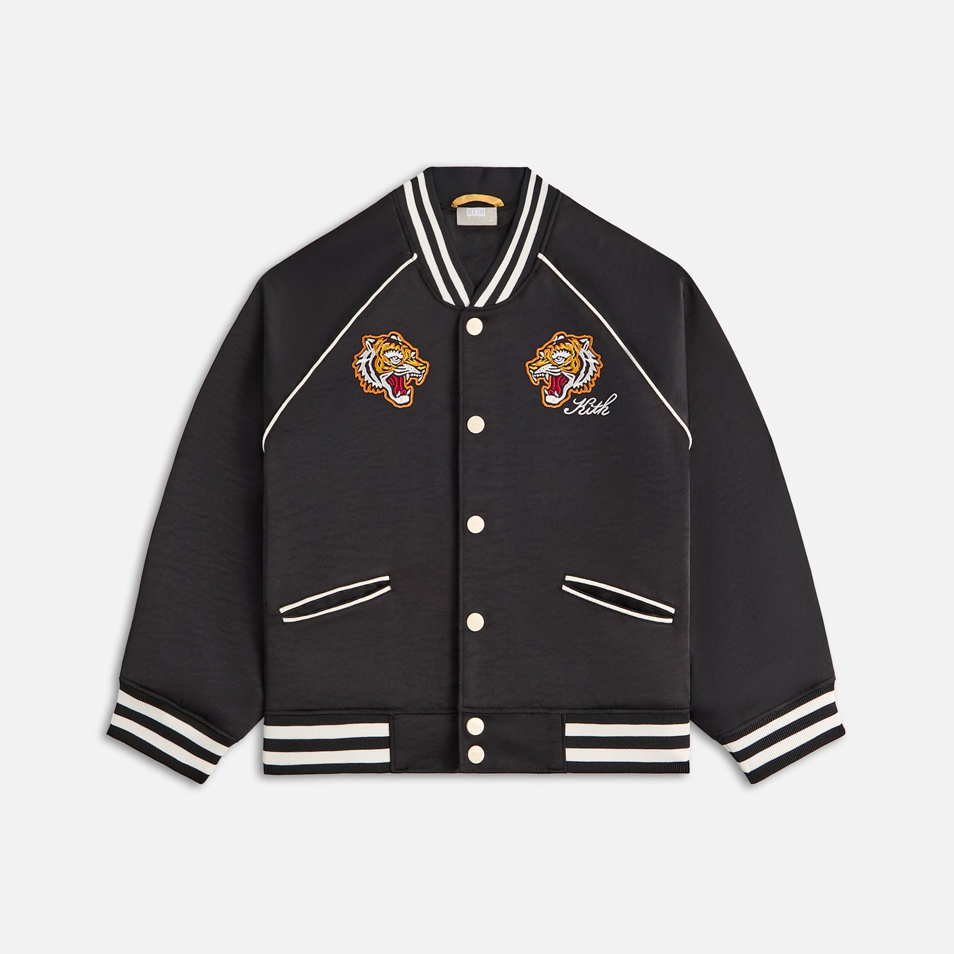 Kith Kids Satin Tiger Souvenir Jacket - Black