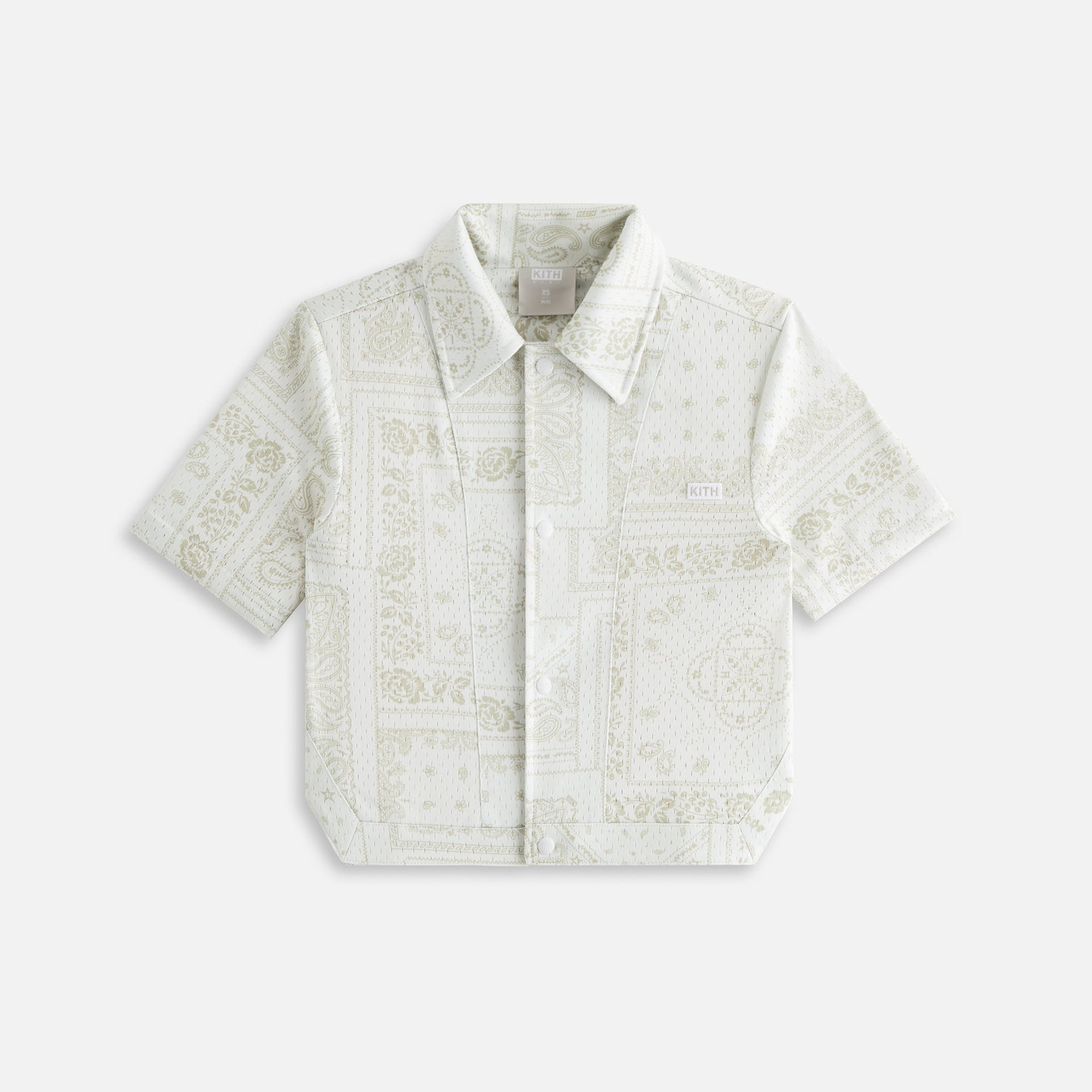 Kith Kids Paisley Woodpoint Shirt - Sandrift