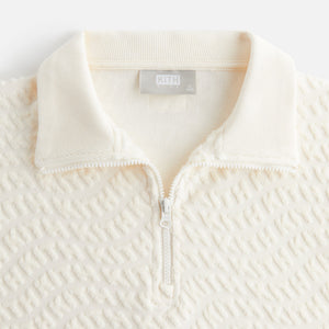 Kith Kids Wavy Monogram Terry Zip Polo - Sandrift