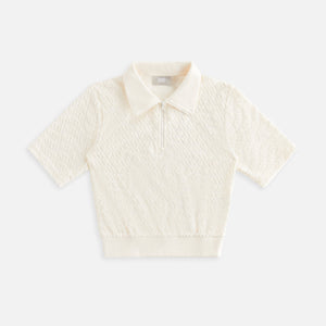 Kith Kids Wavy Monogram Terry Zip Polo - Sandrift