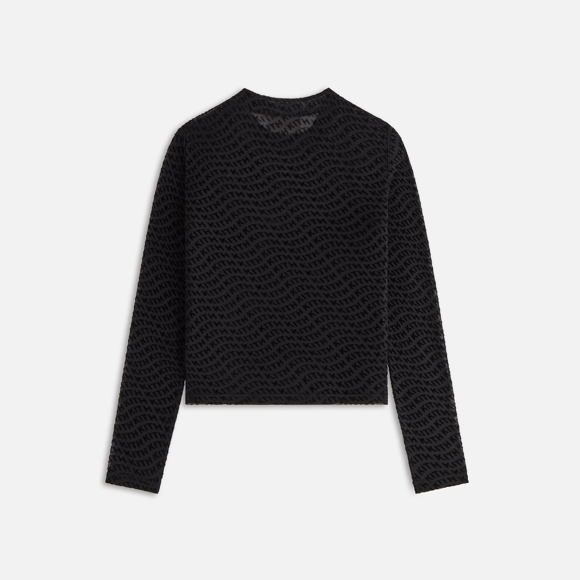 Kith Kids Wavy Monogram Mesh Top - Black