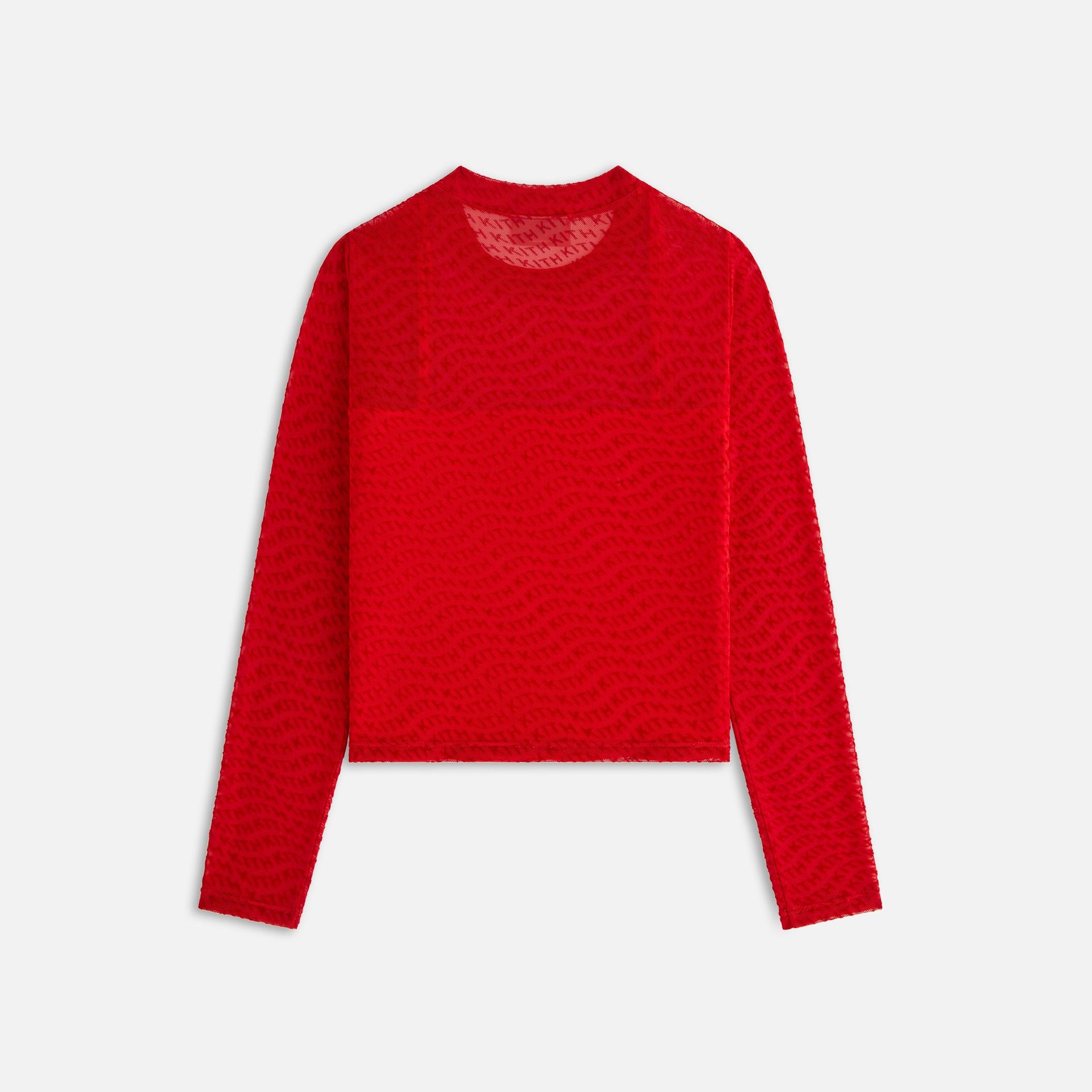 Kith Kids Wavy Monogram Mesh Top - Cinnabar