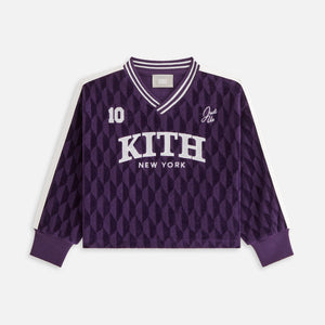 Kith Kids Cropped Velour Soccer Sweatshirt - Sovereign