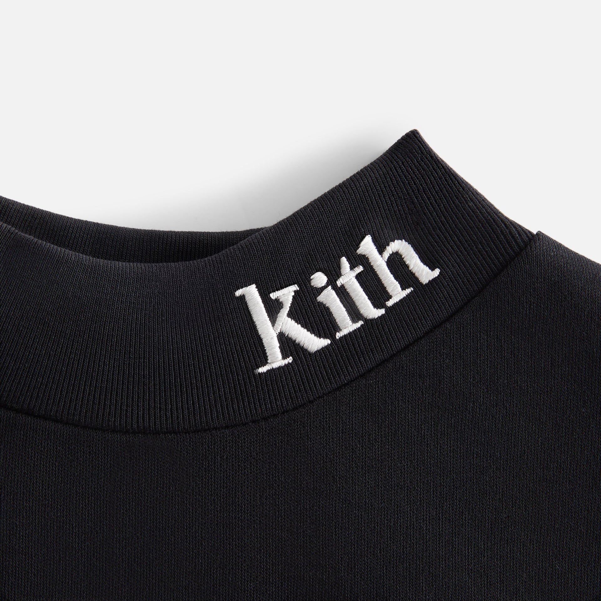 Kith Kids Classic Long Sleeve Mock Neck Tee - Black