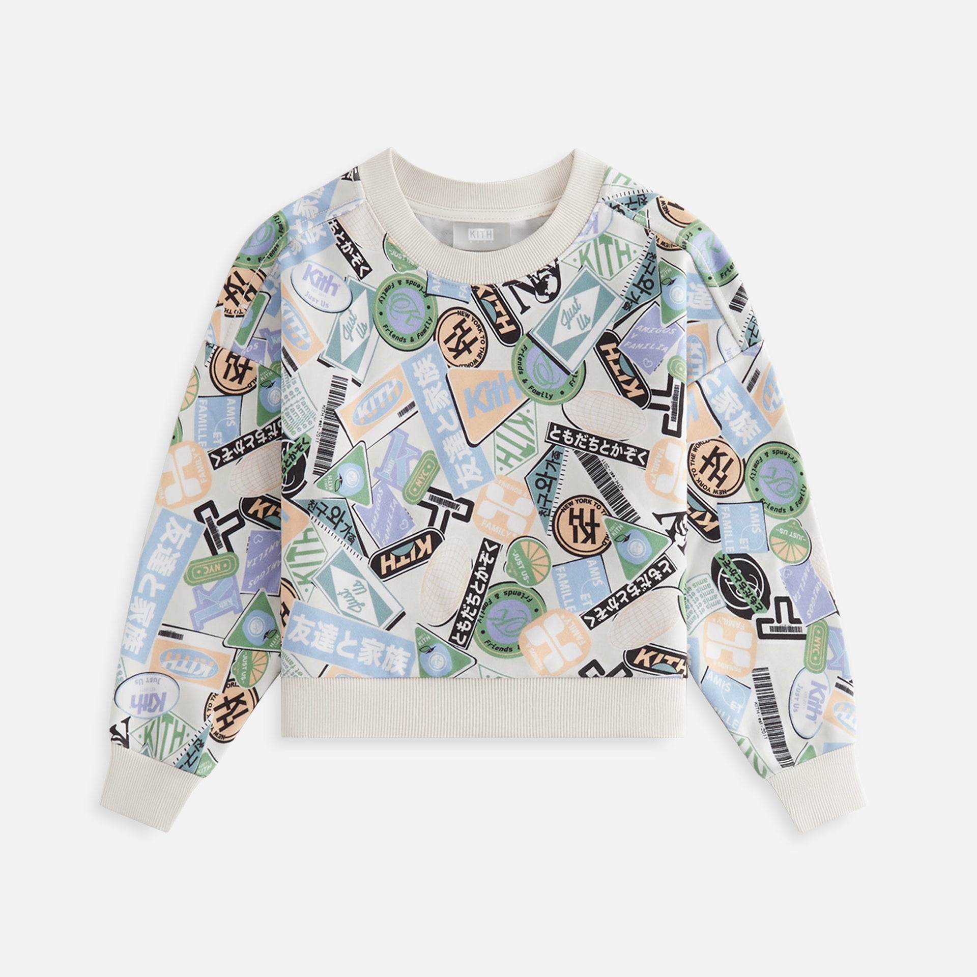 Kith Kids Friends & Family Nelson Crewneck - Sandrift