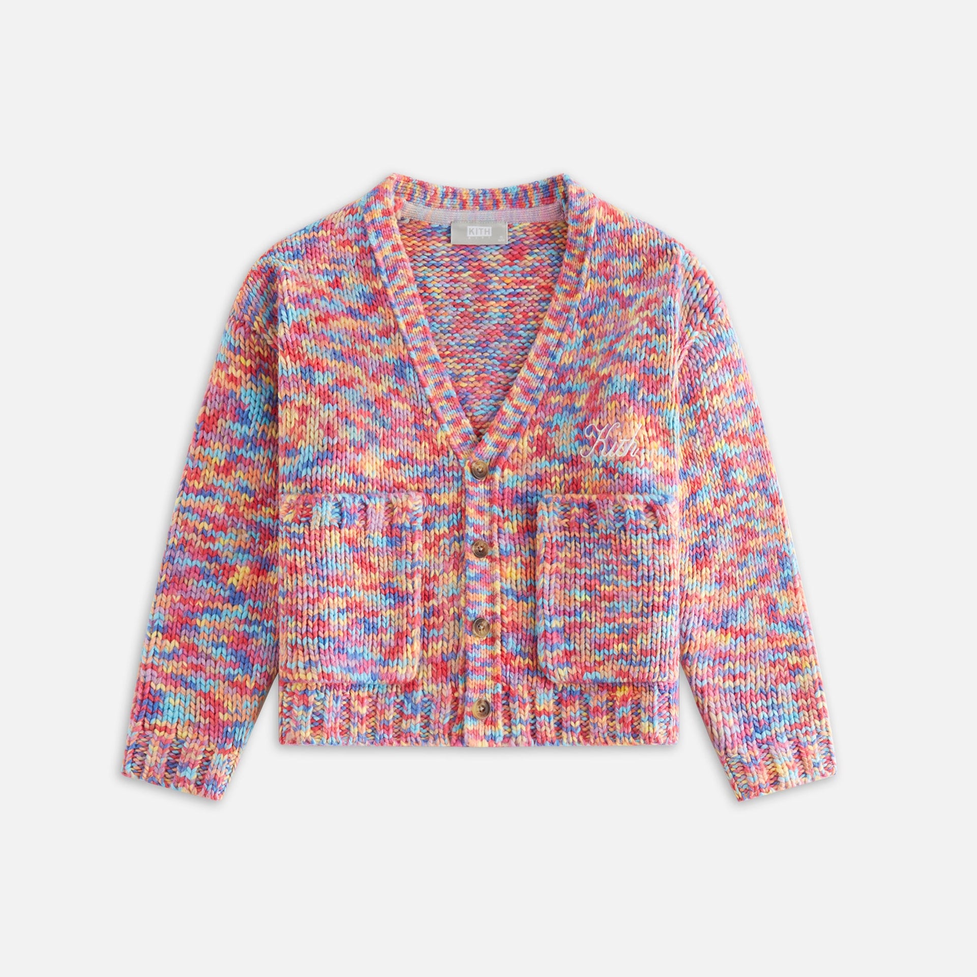 Kith Kids Weirfield Logo Space Dye Cardigan - Fervor