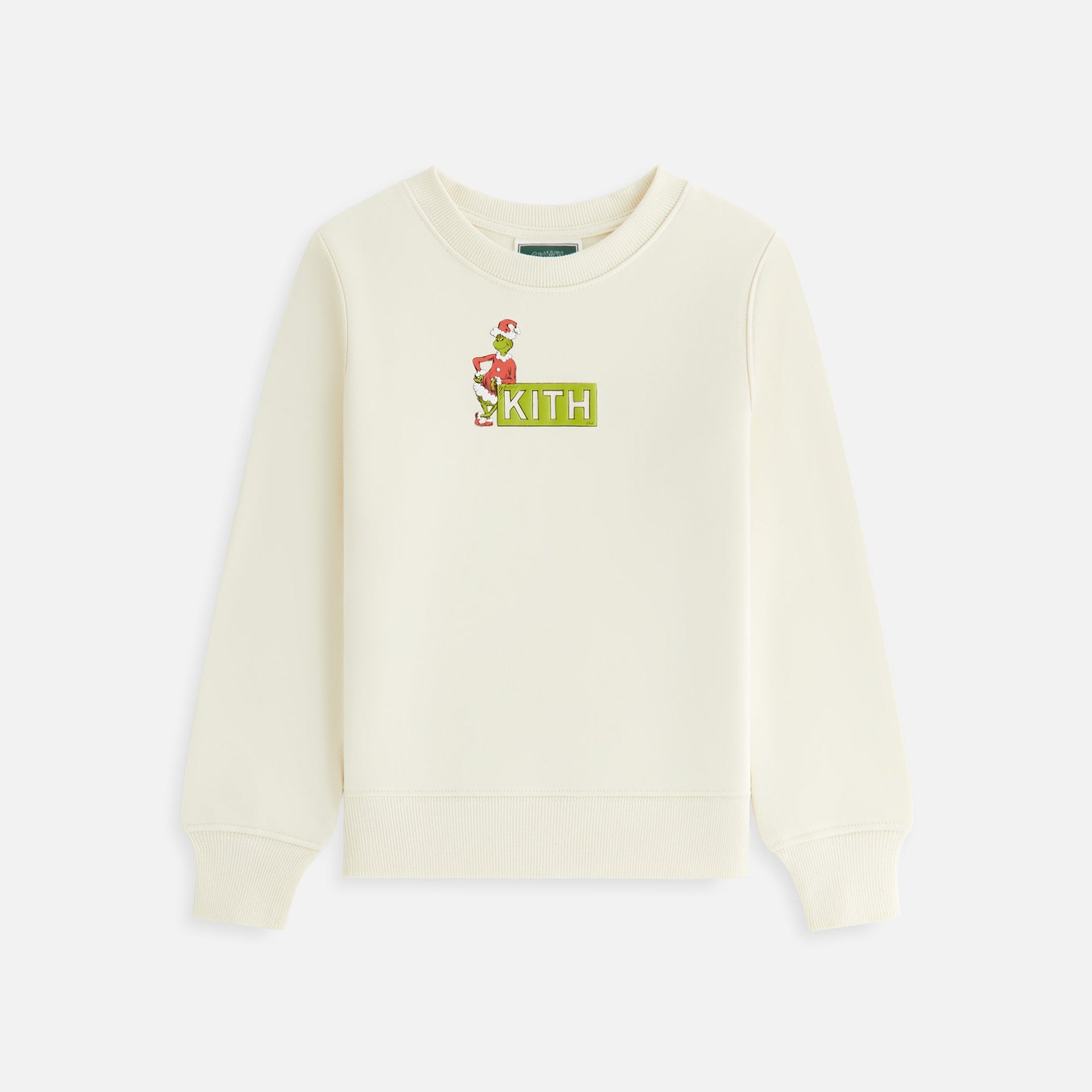 Kith Kids for The Grinch Classic Logo Crewneck - Sandrift