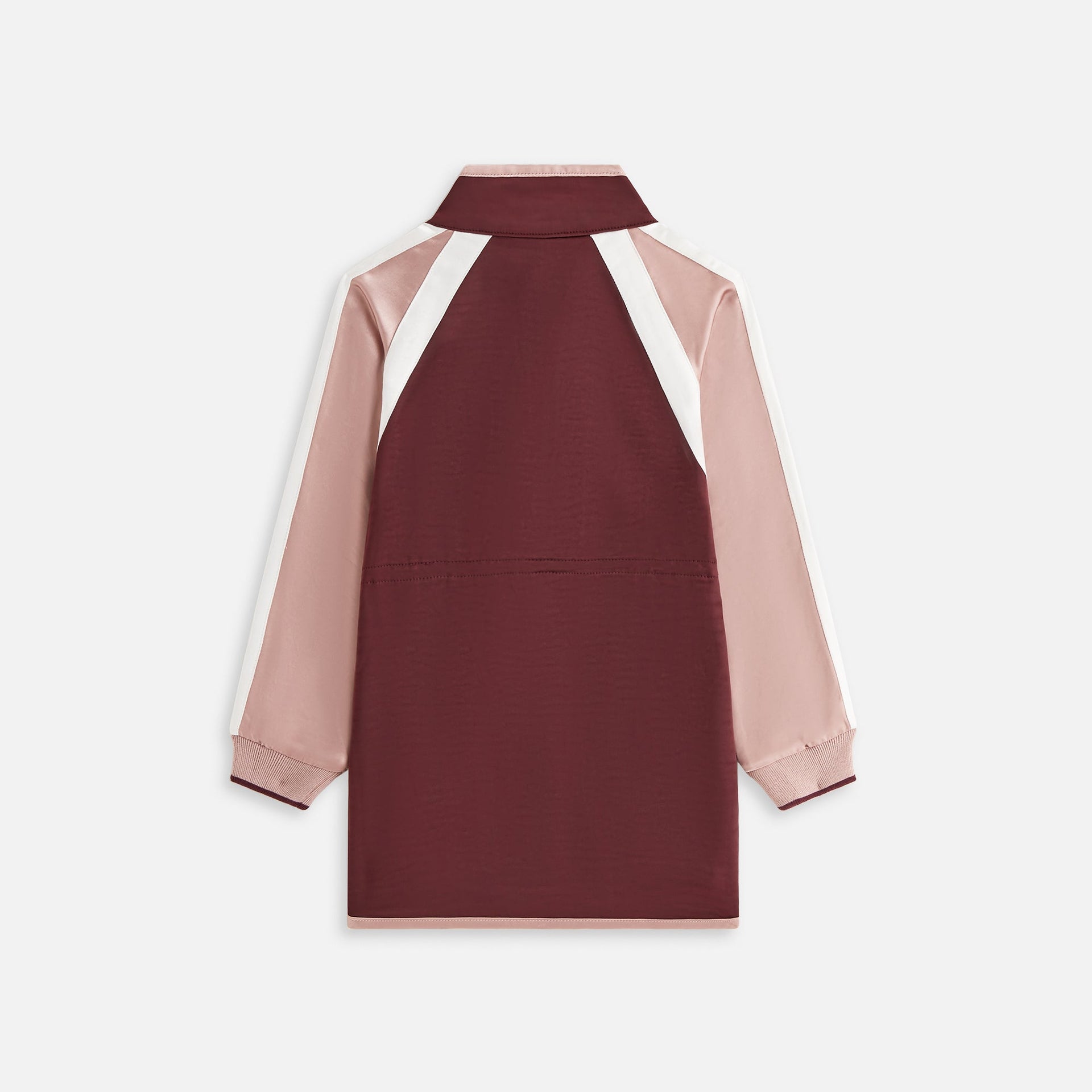 Kith Kids Blocked Satin Nelson Quarter Zip Dress - Magma