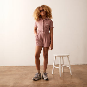 Kith Kids Terry Romper - Dusty Quartz