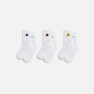 Kith Kids for Sesame Street 3 Pack Crew Socks - White