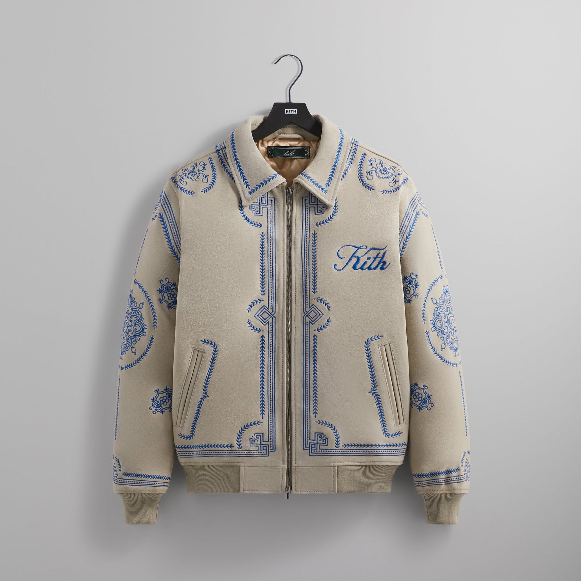 Kith Lamont Suede Coaches Jacket - Sandrift