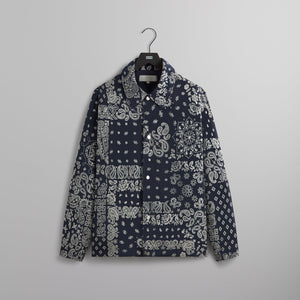 Kith Flocked Deconstructed Bandana Coaches Jacket - Nocturnal