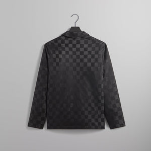 Kith Checkered Satin Kieran Coaches Jacket - Black