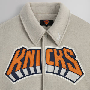 Kith for the New York Knicks Wings Wool Coaches Jacket - Light Heather Grey