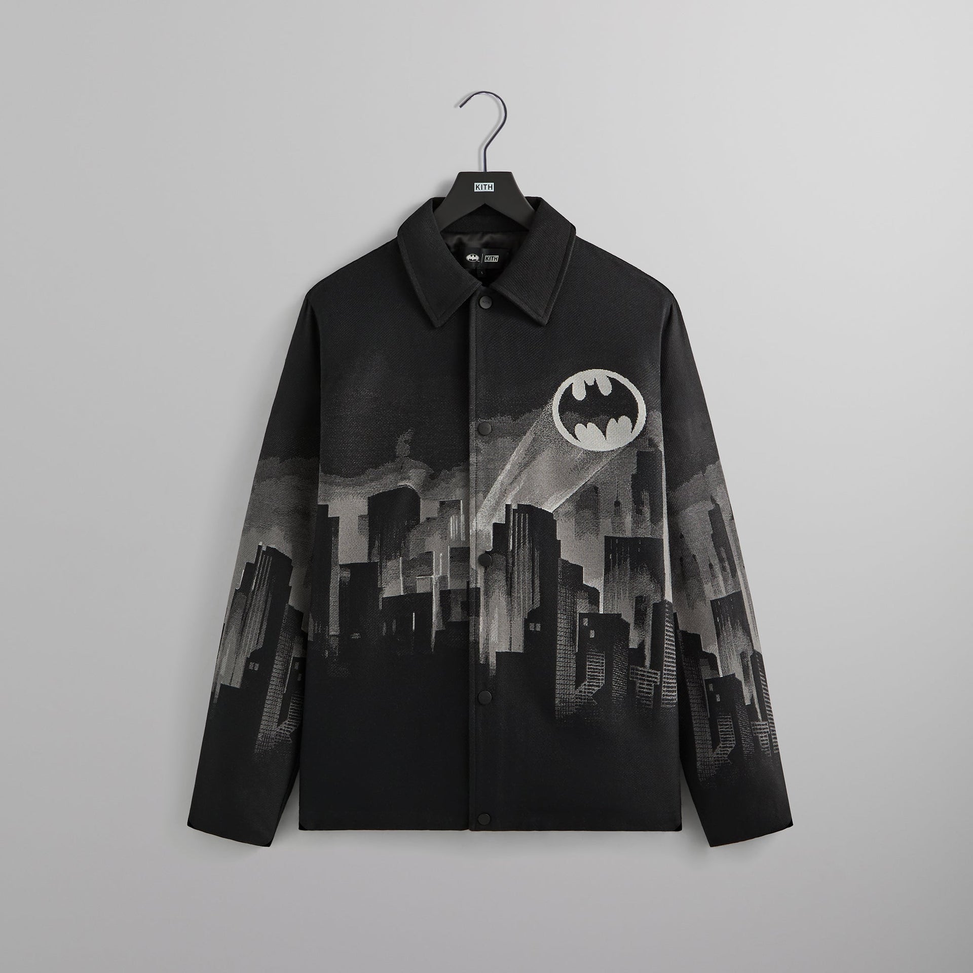 Batman | Kith Signal Tapestry Coaches Jacket - Black