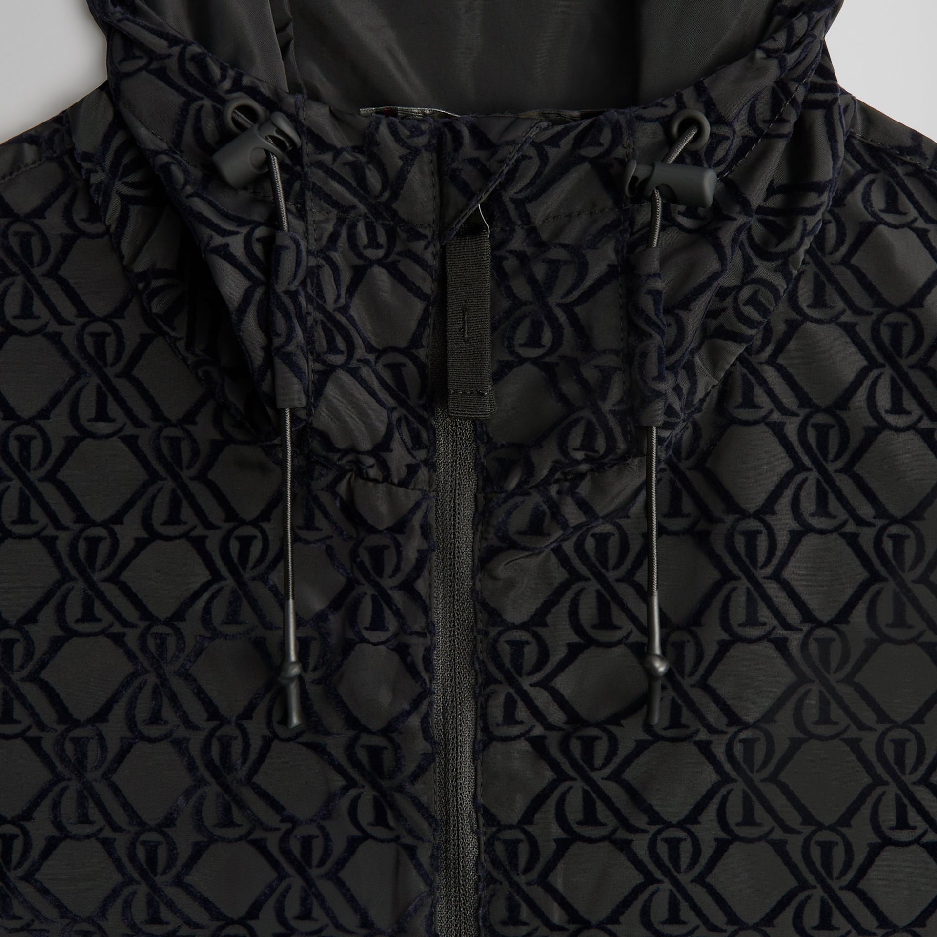 Kith Flocked Crest Damien Windbreaker -  Black