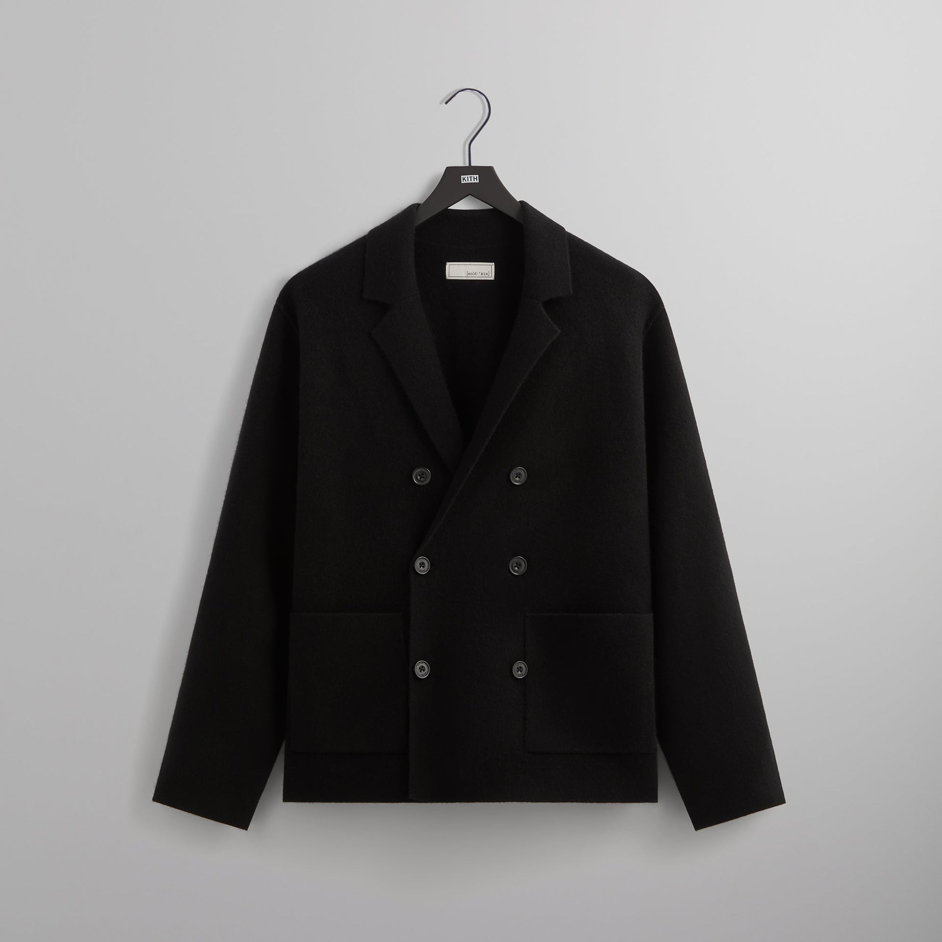 &Kin Cashmere Raya Double Breasted Blazer -Black