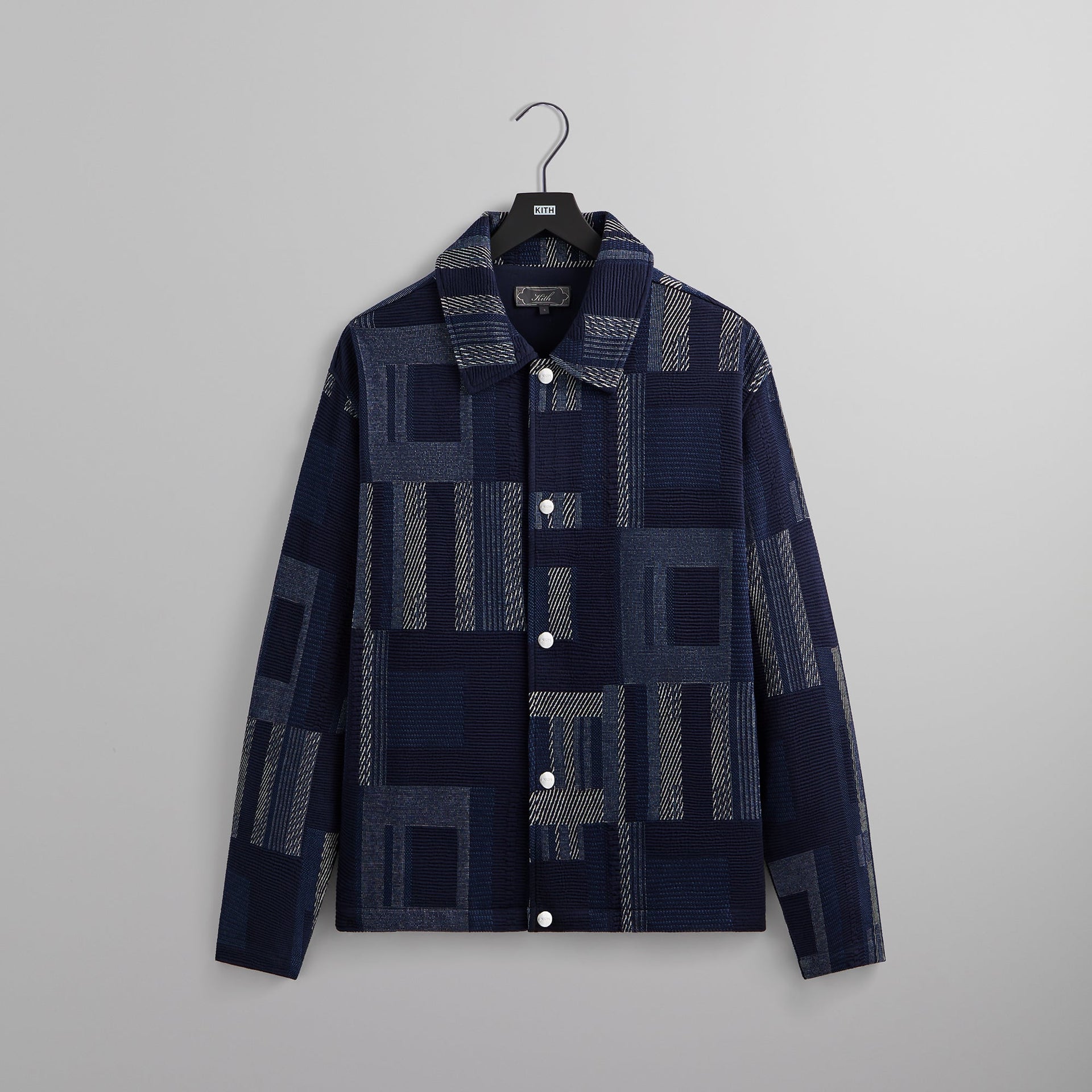 Kith Geometric Knit Coaches Jacket - Nocturnal