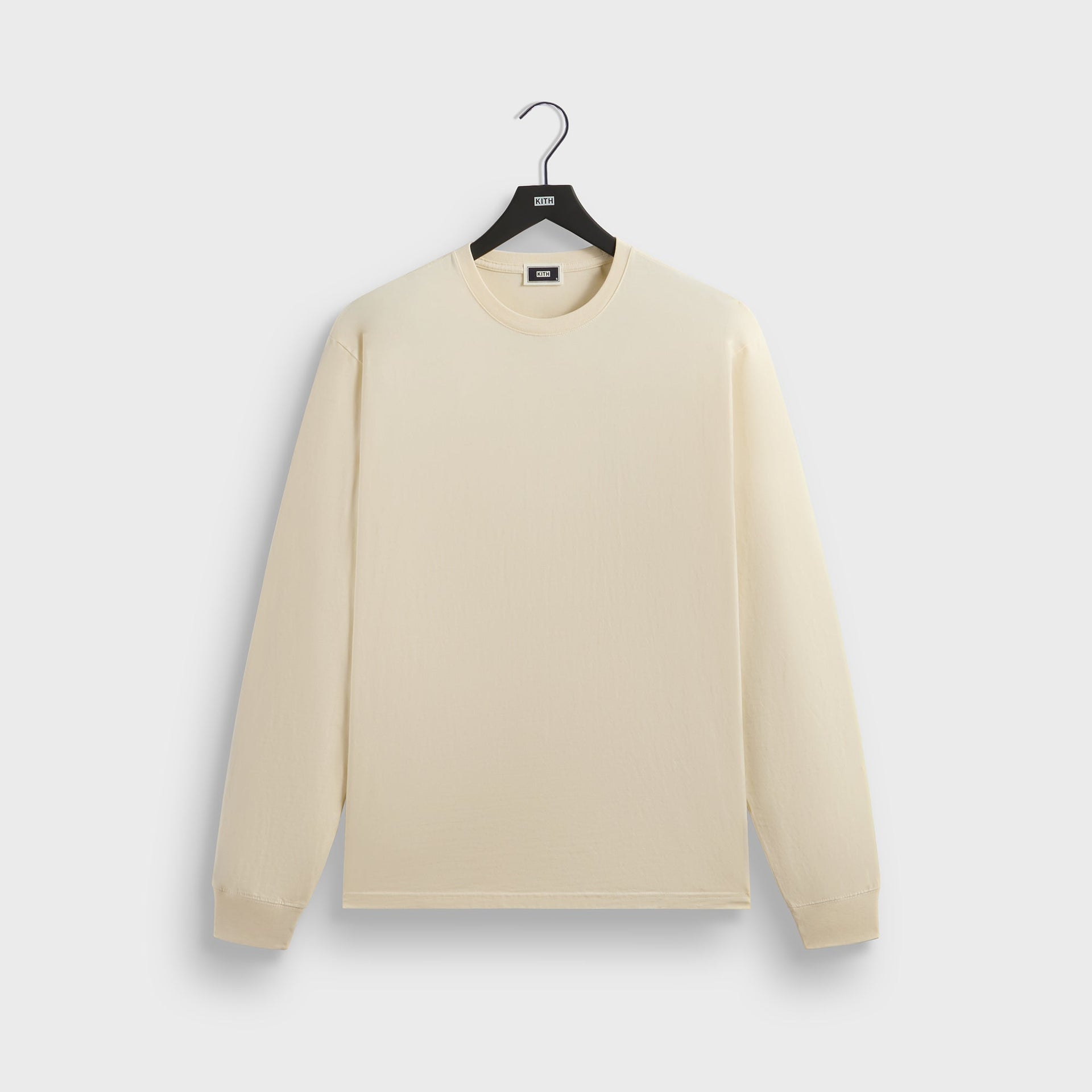 Kith Long Sleeve Vintage Wash Tee in Sandrift