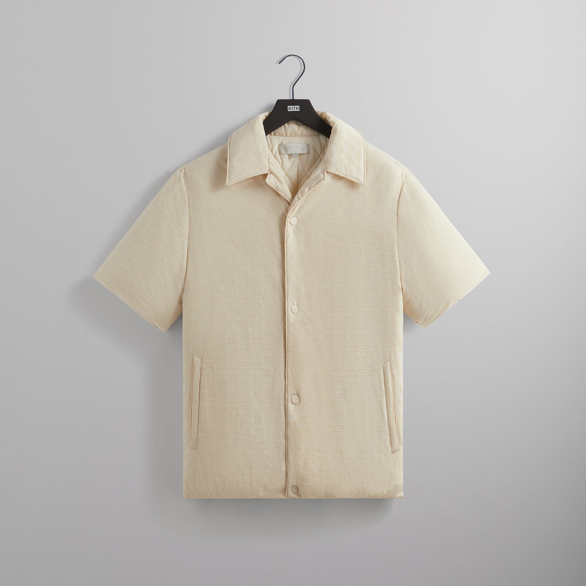 Kith Flocked Monogram Puffed Devon Shirt - Veil