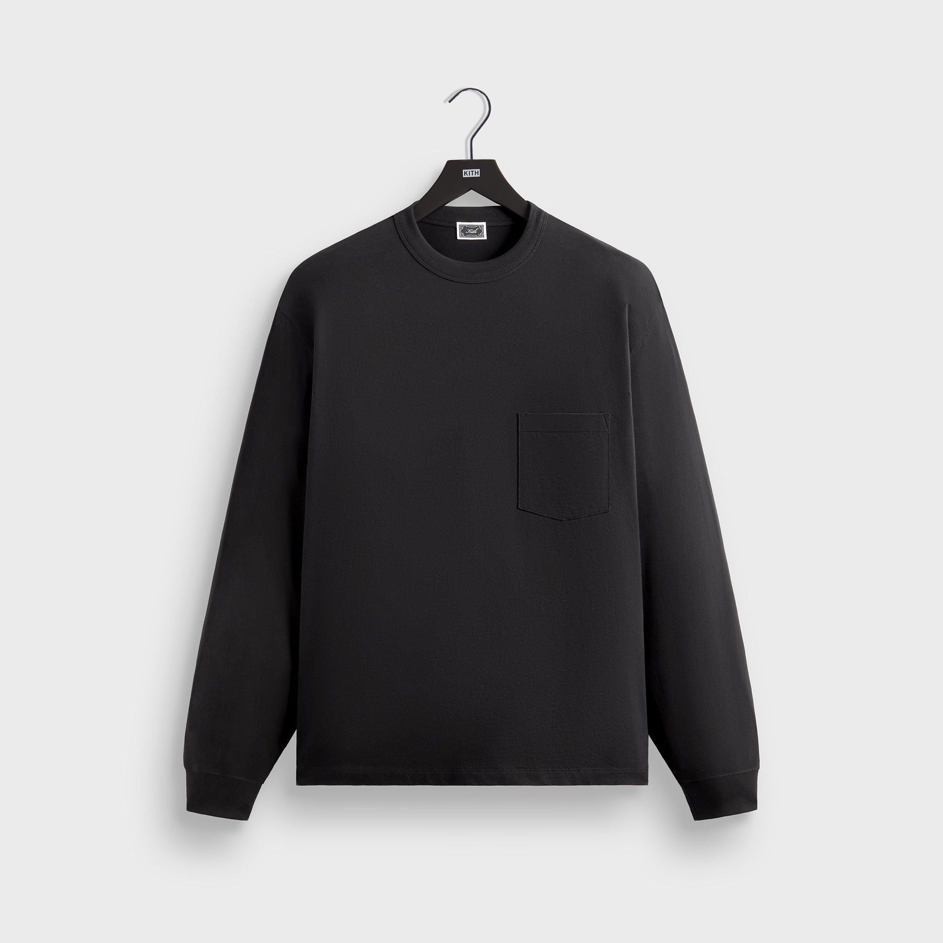 Kith Long Sleeve Leonard Pocket Tee in Black