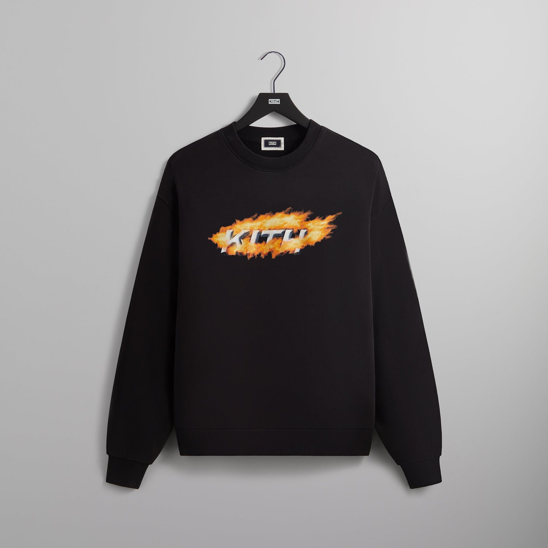 Kith Orbit Flame Vintage Nelson Crewneck - Black