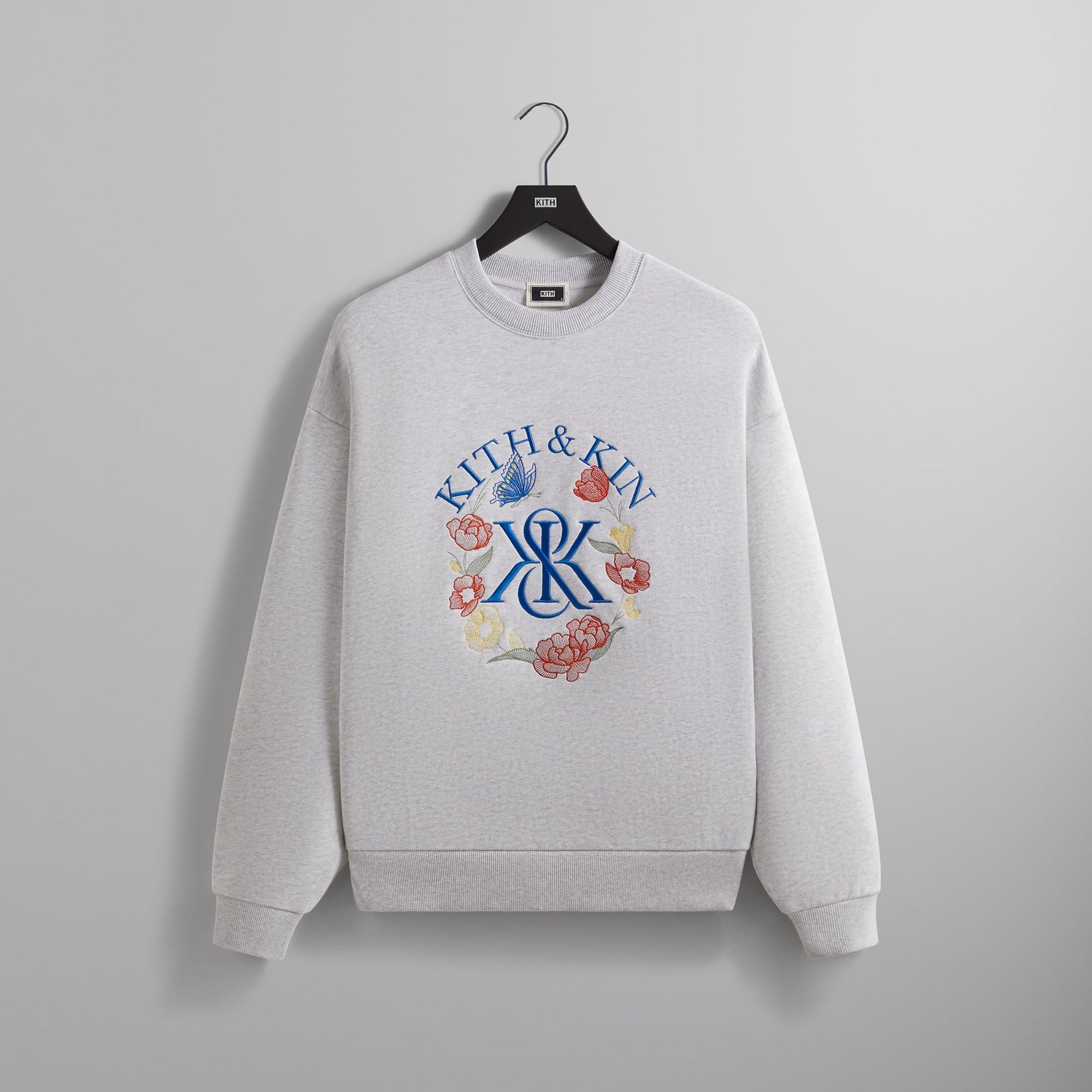 Kith K&K Monogram Nelson Crewneck - Light Heather Grey