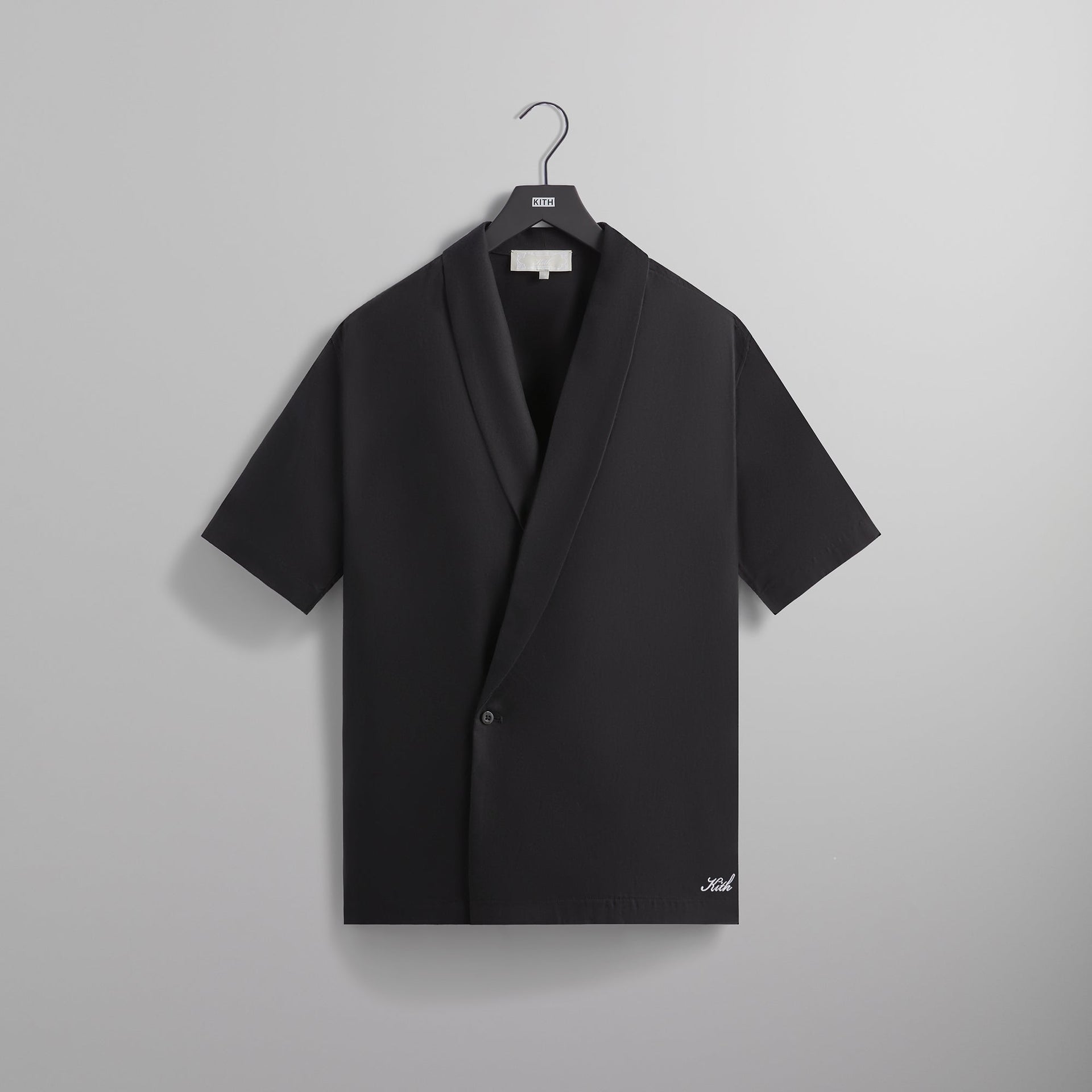 Kith Silk Cotton Thompson Crossover Shirt - Black