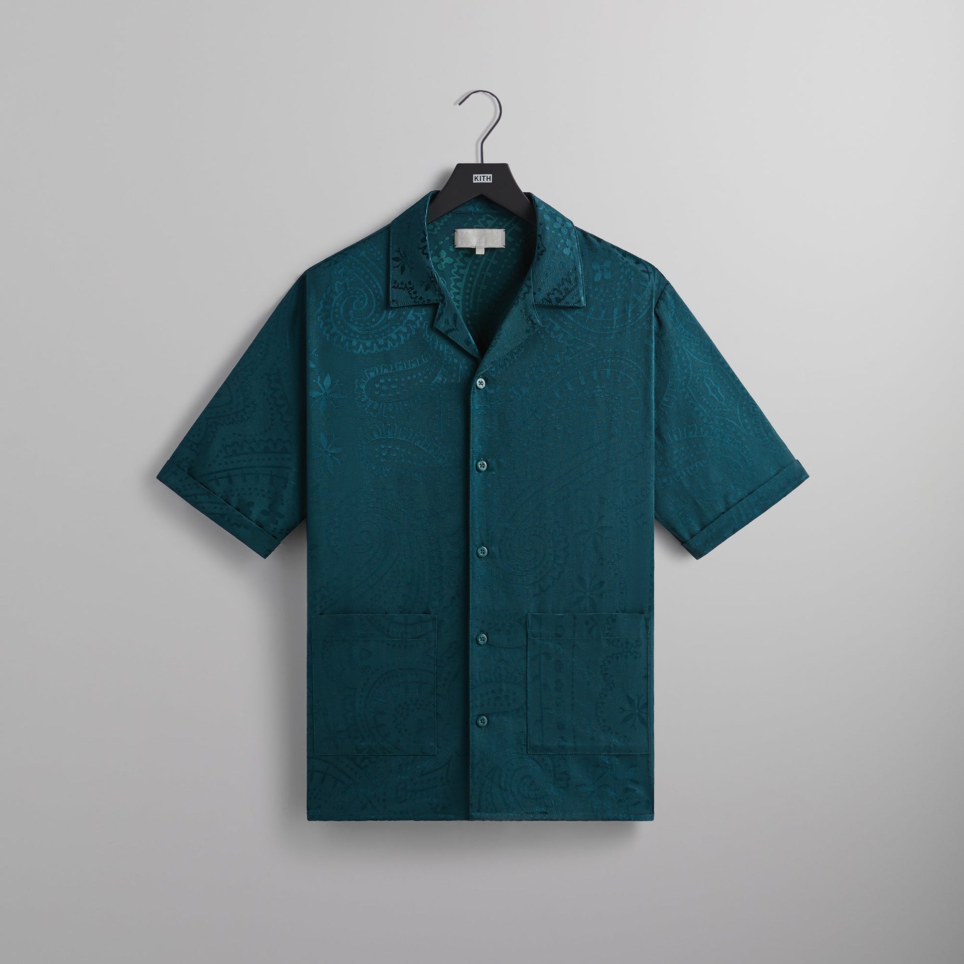 Kith Jacquard Faille Short Sleeve Reade Shirt - Chronicle