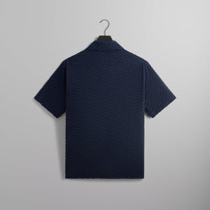 Kith Wavy Monogram Towel Terry Thompson Shirt - Nocturnal