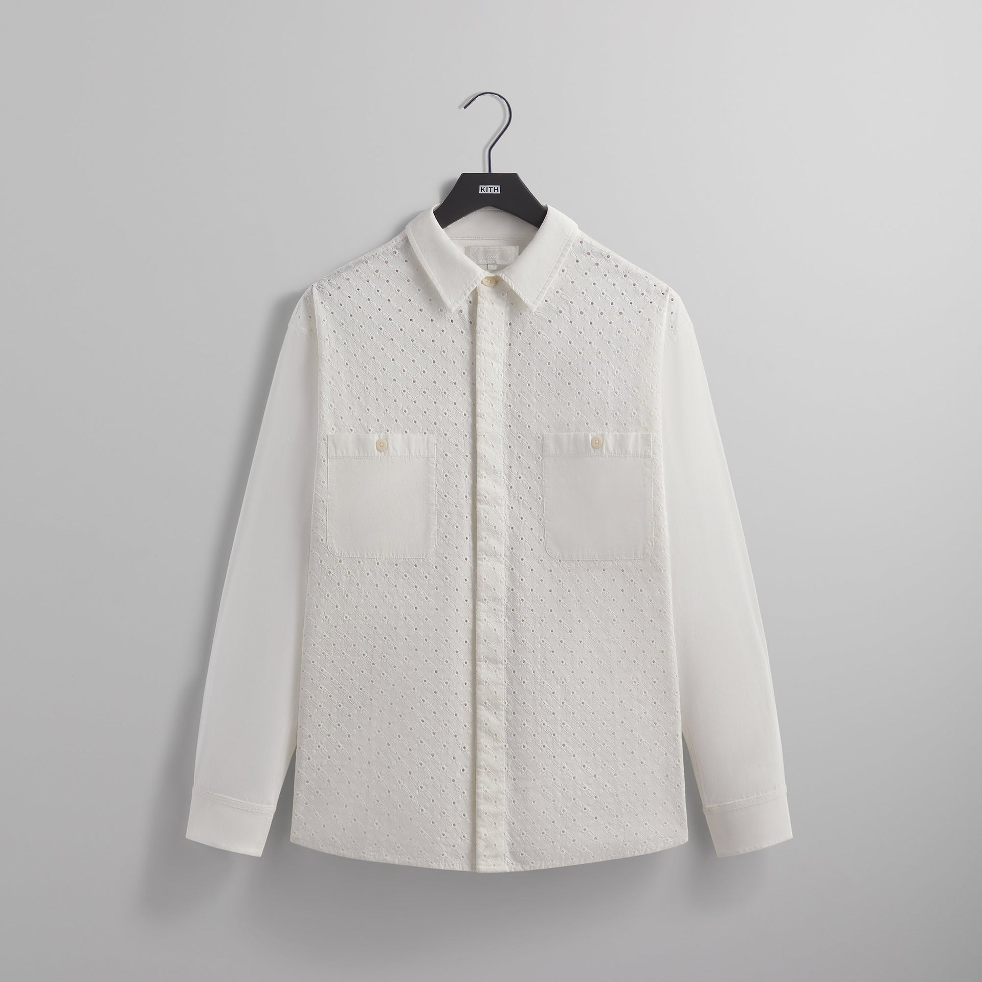 Kith Lattice Floral Long Sleeve Apollo Shirt - Silk