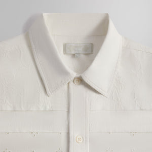 Kith Mixed Embroidery Boxy Collared Overshirt - White