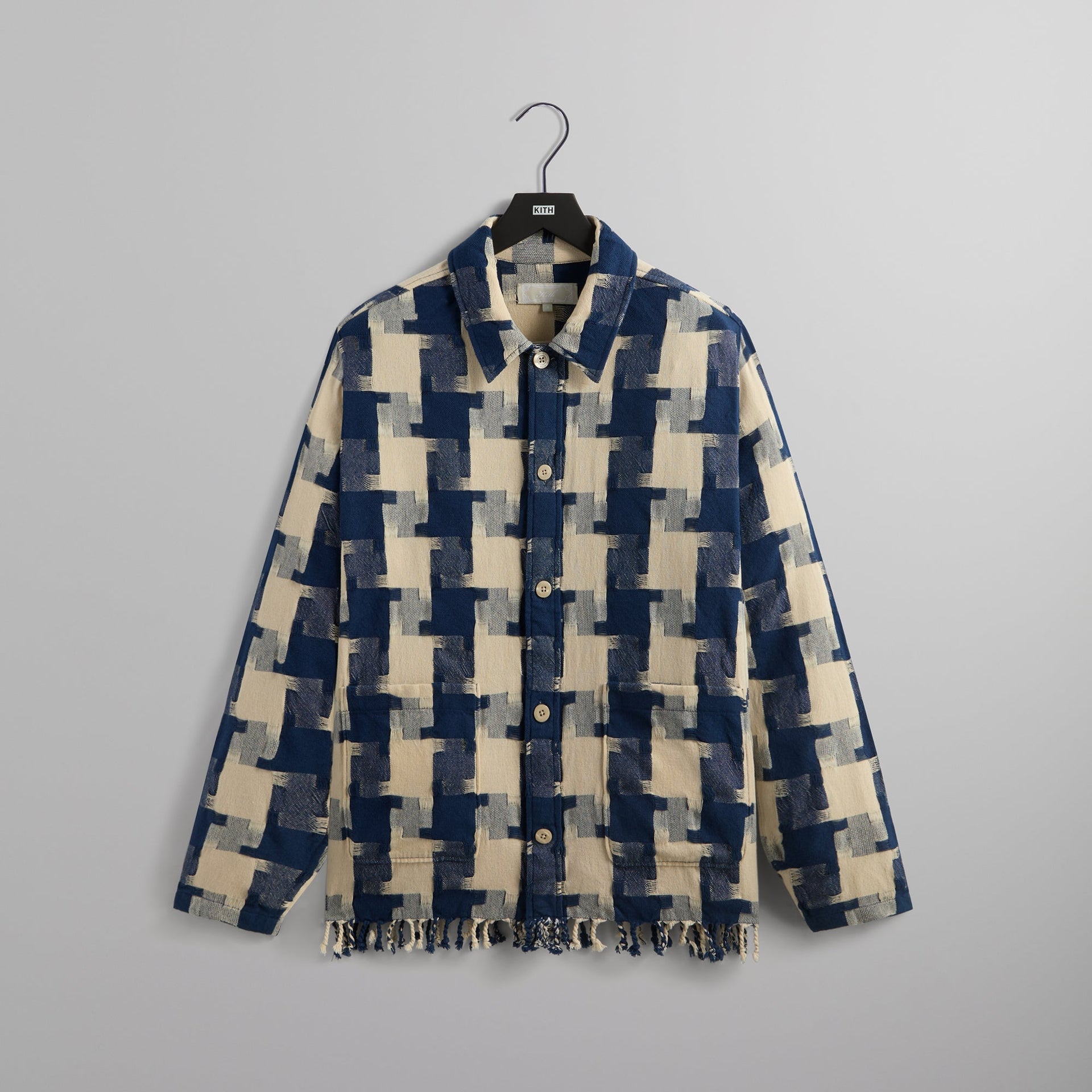 Kith Jumbo Houndstooth Overshirt - Cyanotype