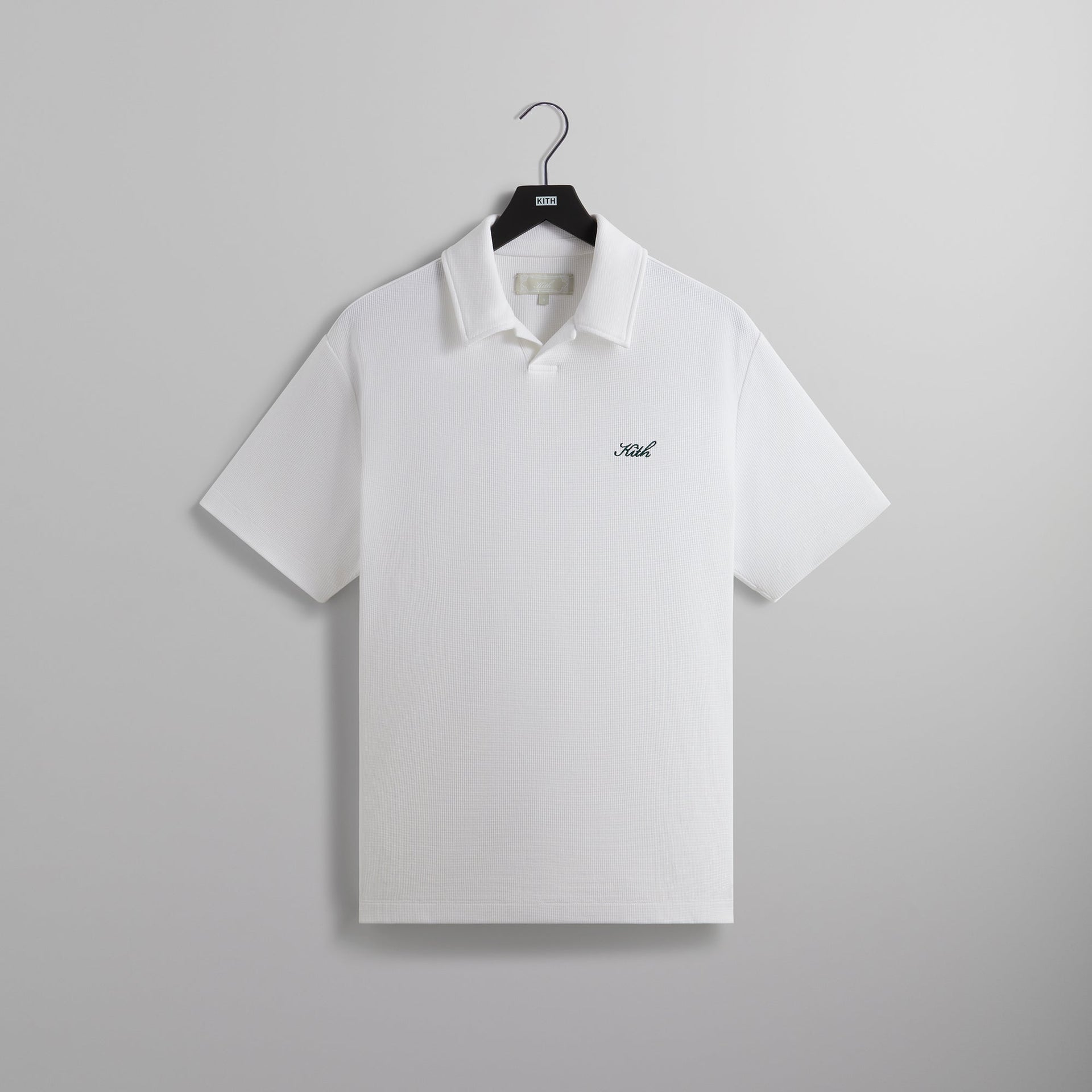 Kith Micro Waffle Drew Polo - White