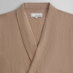 &Kin Herringbone Linen Thompson Crossover Shirt - Sanctuary