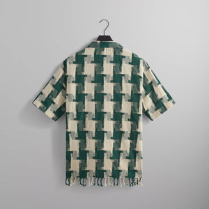 Kith Jumbo Houndstooth Boxy Collared Overshirt - Conifer