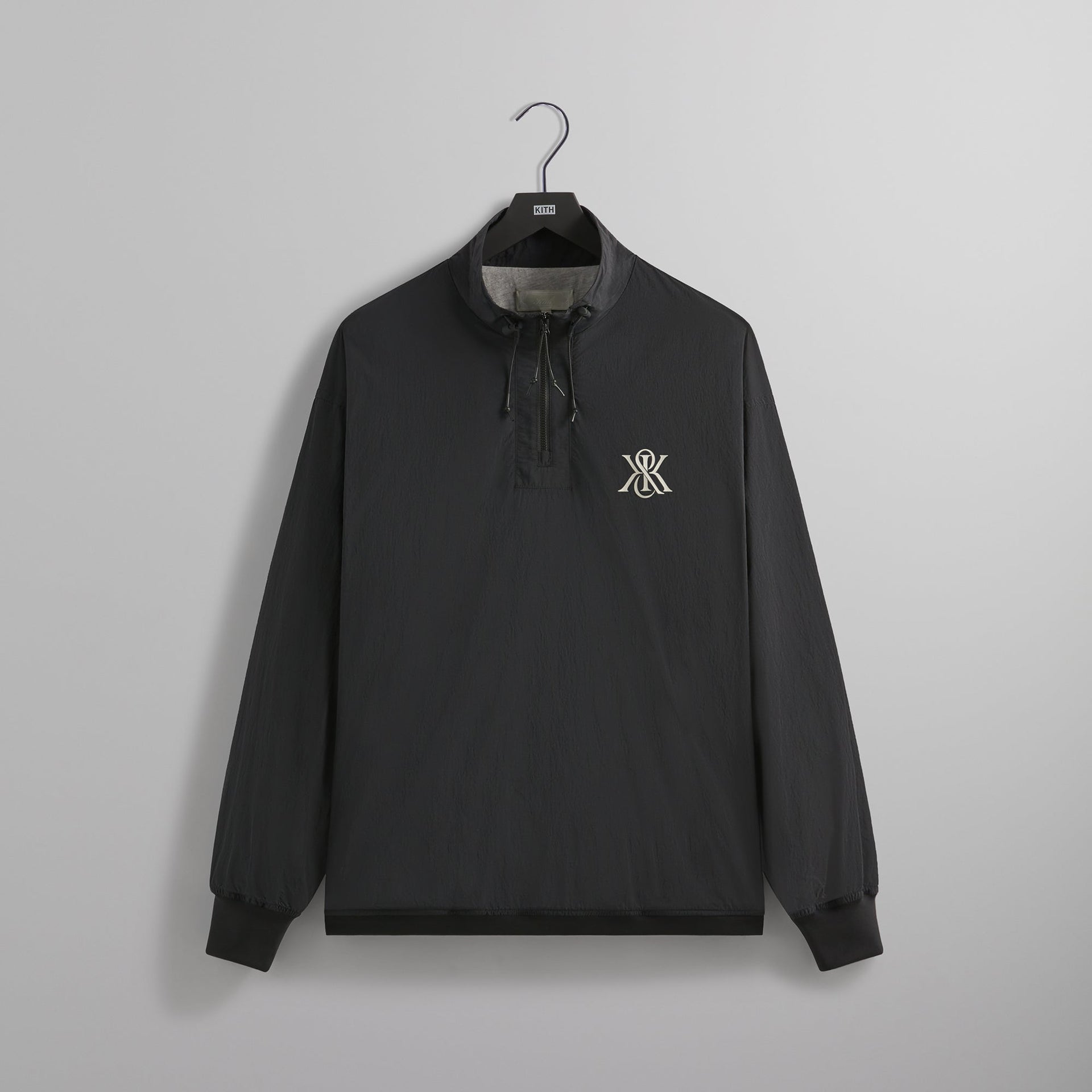 Kith Paper Nylon Ryder Quarter Zip - Black